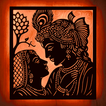Radha Krishna Wall Hanging Art