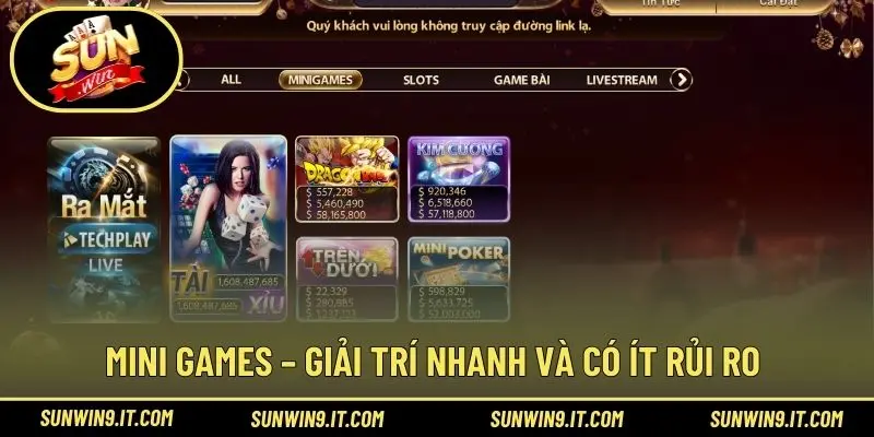Mini Games – Giải trí nhanh và có ít rủi ro